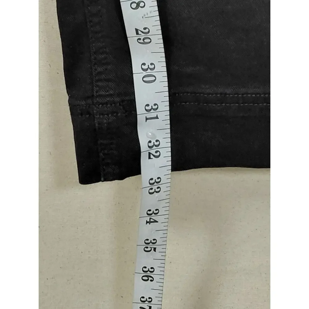 Maeve by Anthropologie Black Wide Leg Denim Jeans Women Size 29